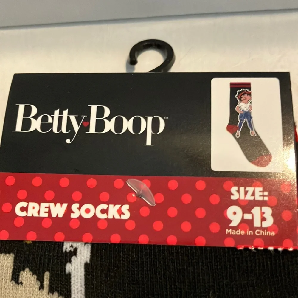 Betty Boop Casual Socks Black and Pink‎